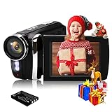 Vmotal HG8250 Digital Video Camcorder 1080P 24MP FHD 270 Grad drehbare Bildschirm Videokamera für Kinder/Jugendliche/Studenten/Anfänger/ältere Menschen Geschenk