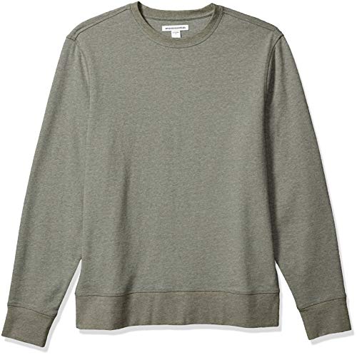 Amazon Essentials Long-Sleeve Lightweight French Terry Crewneck athletic-sweatshirts, olivgrün, XL