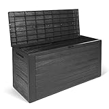 Kreher Kompakte Kissenbox/Aufbewahrungsbox in Anthrazit mit 280 Liter Nutzvolumen. Robust, abwaschbar und einfach im Aufbau!