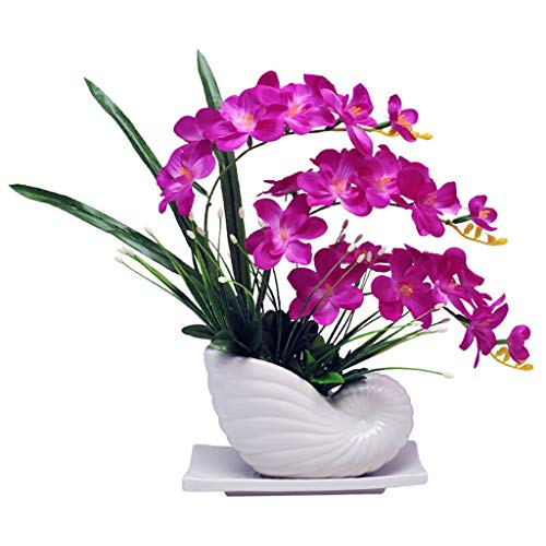 NYKK Künstliche Blume Künstliche Schmetterling Orchid Wedding Banquet Tischdekoration Künstliche Blumen, Lila Vivid künstliche Orchidee Indoor Wohnzimmer-Dekoration Ornamente Ewige Blume