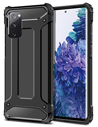 Coolden für Samsung Galaxy S20 FE 5G Hülle Premium [Armor Serie] Outdoor Stoßfest Handyhülle Case Silikon TPU + PC Bumper Cover Doppelschichter Schutzhülle für Samsung Galaxy S20 FE 6.5 Zoll (Schwarz)