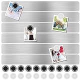 Magnettafel 6 Stück Magnettafeln Memotafel Selbstklebend Magnetboard Magnetstreifen mit 20 Starke Magnete für Kühlschrank Dokumente Fotos Küchen