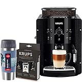 Krups Kaffeevollautomat Arabica Picto 15 bar 1450W + EMSA Travel Mug + XS5300 Reinigungs- und Pflegeset (automatische Reinigung, 2-Tassen-Funktion, Milchsystem mit CappucinoPlus-Düse, Kaffeemaschine