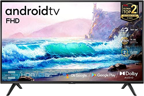 TCL 40S5209 LED Fernseher 100 cm (40 Zoll) Smart TV (Full HD, Android TV, HDR, Micro Dimming, Dolby Audio, Google Assistant, Chromecast & Google Home)