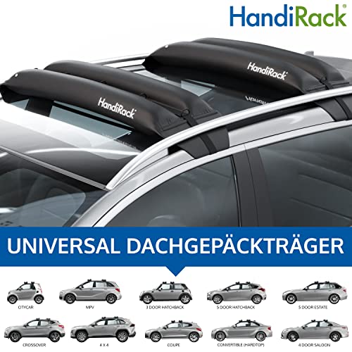 HandiWorld HandiRack Universal Dachgepäckträger für Autos; Schnellmontage Dachträger; Schwarz