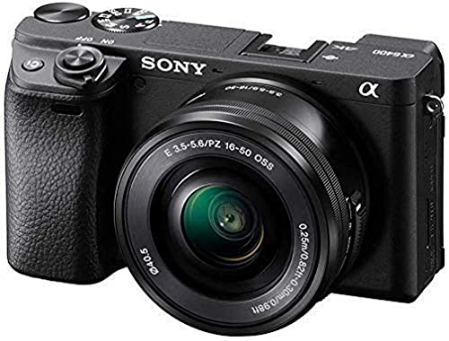 Sony Alpha 6400 | APS-C Spiegellose Kamera mit Sony 16-50mm f/3.5-5.6 Power-Zoom-Objektiv ( Schneller 0,02s Autofokus 24,2 Megapixel, 4K-Filmaufnahmen, neigbares Display für Vlogging), Schwarz