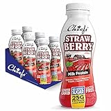 Chiefs Milk Protein Drink mit 25g Protein und BCAA • High Protein Shake low carb, laktosefrei, zuckerarm • 6 x 330ml Strawberry
