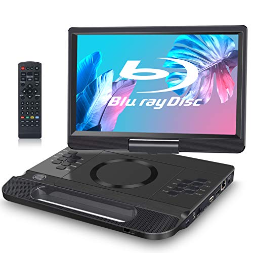 FANGOR 12 Zoll tragbarer Blu-ray DVD Player mit um 270 ° drehbarem Bildschirm 1920 * 1080 Full HD-Heimkino, HDMI Dolby USB/SD