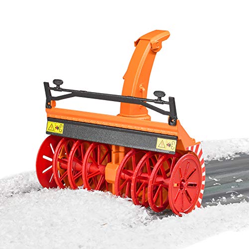 Bruder 02349 - Zubehör Schneefräse - 1:16 Winterdienst Schneepflug Schneeräumer Winter Spielzeug, Orange