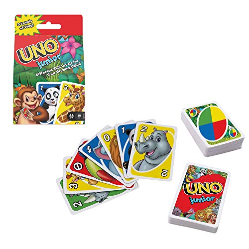 Mattel Games GKF04 - UNO Junior Kartenspiel mit 45 Karten, Kartenspiele für Kinder ab 3 Jahren