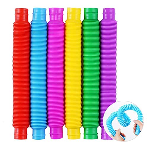 12 Stücke Pop Tubes, Sensorik Spielzeug Mini Pop Röhren für Kinder, Jugendliche Und Erwachsene Pop Tube Toys Sensorisches Spielzeug mit Autismus und Unachtsamkeit Ideal als Anti-Stress-Spielzeug.