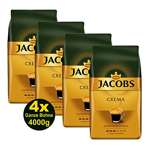 Jacobs Expertenröstung Crema Gold, Kaffee Ganze Bohne (4x 1 kg)