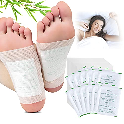 Detox Pflaster Fuß, 100 PCS Detox Fußpflaster entgiftungspflaster füße zum Entfernen von Körpergiften Schmerzlinderung Gesundheitspflege Fußpflege-Pads (Grün)