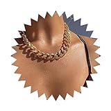 Dervivea Punk Chunky Chain Halskette Gold Cuban Link Chain Halsketten Hip Hop Umsatz Halskette Gothic Dicke Kette Statement Halskette für Frauen und Mädchen