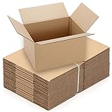 ARLI Faltkarton 200x150x90mm Karton 25 Stück braun 1 wellig rechteckig Versandkarton klein Faltkartons Paket 25x Versandkartons 200 x 150 x 90 mm (25)