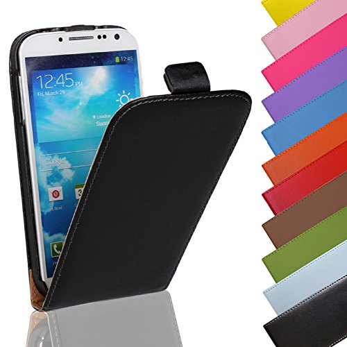 Eximmobile - Flip Case Handytasche für Nokia Lumia 630 in Schwarz | Kunstledertasche Nokia Lumia 630 Handyhülle | Schutzhülle aus Kunstleder | Cover Tasche | Etui Hülle in Kunstleder