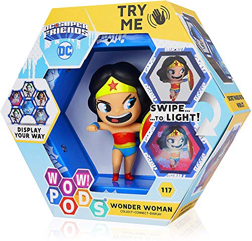 Wow! Pods Justice League - Wonder Woman Figur | Offizielle Dc Comics Superhelden Figur Leuchtende Wackelfigur |Wonder Woman Superhelden Sammelfigur