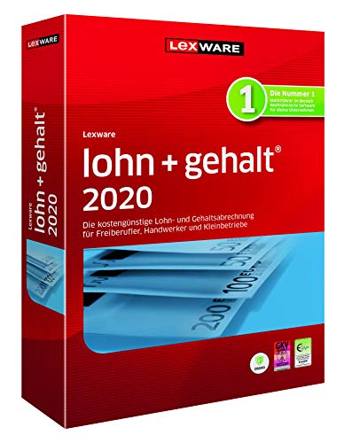 Lexware lohn+gehalt 2020|basis-Version Minibox (Jahreslizenz)|Einfache Lohn- und Gehaltsabrechnungs-Software für Freiberufler, Handwerker und Kleinbetriebe