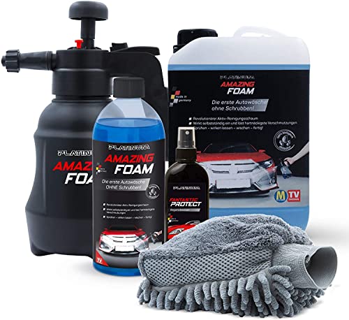Mediashop Platinum Amazing Foam Edition – Autowaschmittel & Autopflege – reinigt hartnäckigen Schmutz und verleiht Glanz – auch als Cockpit Reiniger – alle Oberflächen