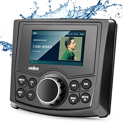 Marine Stereo, Audio Video Player DAB + / FM/AM mit Bluetooth-Streaming, für Yacht, Boot, UTV, ATV, Powersport, Spa Tubs (DAB+)