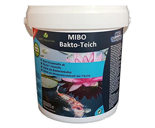 MIBO Bakto Teich 1kg Teichpflege Wasseraufbereiter Schlammabbau Filteraktivator 1kg ausreichend für 30.000 Liter
