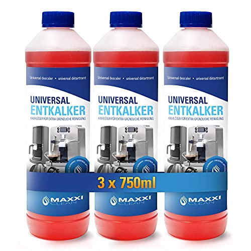 Maxxi Clean Power Universal Entkalker für Ihren Kaffeevollautomaten | Für alle bekannten Marken geeignet | Kalklöser für extra gründliche Reinigung (3x 750 ml)