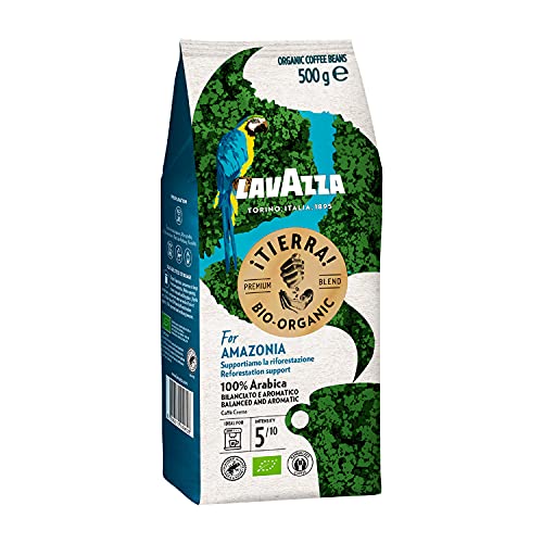 Lavazza ¡Tierra! For Amazonia, 500g Packung, 100% hochwertige Arabica Kaffeebohnen, Mittlerer Röstgrad
