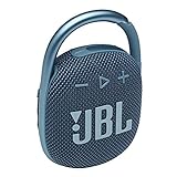 JBL CLIP 4 Bluetooth Lautsprecher in Blau – Wasserdichte, tragbare Musikbox mit praktischem Karabiner – Bis zu 10 Stunden kabelloses Musik Streaming