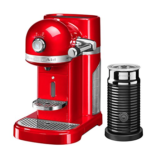 KITCHENAID 5KES0504EER/4 Nespresso, Nespresso, Kapselmaschine mit Aeroccino, Empire Red