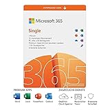 Microsoft 365 Single (inkl. Microsoft Defender) | 1 Nutzer | Mehrere PCs/Macs, Tablets und mobile Geräte | 1 Jahresabonnement | Download Code