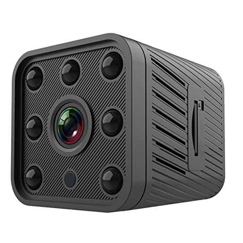 Allegorly Objektiv Brennweite Kamera AS01 Mini-Kamera DVR-Bewegungs-Mini-Erkennung 1080P HD-Kamera Nachtsicht-Sport-Webcam Beste Reisekamera 2021 (Black, One Size)