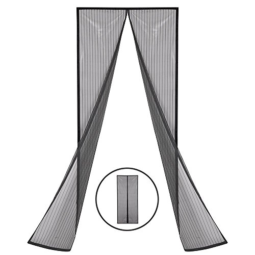 Magnet Fliegengitter Balkontür, Der Magnetvorhang ist Ideal für die Balkontür, Klebemontage Ohne Bohren (110*220 cm)