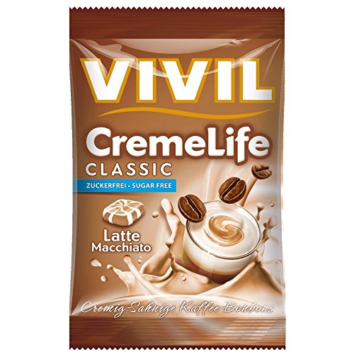 Vivil Creme Life Bonbons, Latte Macchiato ohne Zucker, 110 g