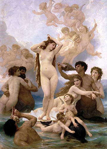 1art1 William-Adolphe Bouguereau Die Geburt Der Venus, 1879, 2-Teilig Fototapete Poster-Tapete 250x180 cm