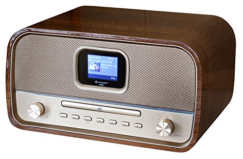 Soundmaster DAB970BR1 Retro Vintage Musikcenter Musiksystem DAB+ UKW CD MP3 USB Bluetooth Farbdisplay