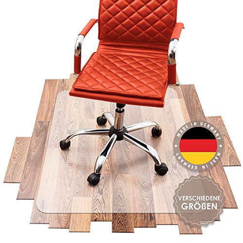 SCHMIEDWERK Bürostuhl Unterlage versch. Größen - Bodenschutzmatte für Schreibtischstuhl rutschfest in transparent milchweiß | Made in Germany (50x70cm)