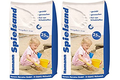 Hamann Spielsand Classic 50 kg Sack - Qualitäts Quarzsand - gesiebt - frei von Schadstoffen - gewaschen