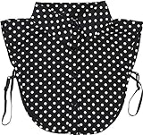 styleBREAKER Damen Blusenkragen Einsatz mit Punkte Muster und Knopfleiste, Kragen für Blusen und Pullover, Rockabilly Style 08020005, Farbe:Schwarz-Weiß
