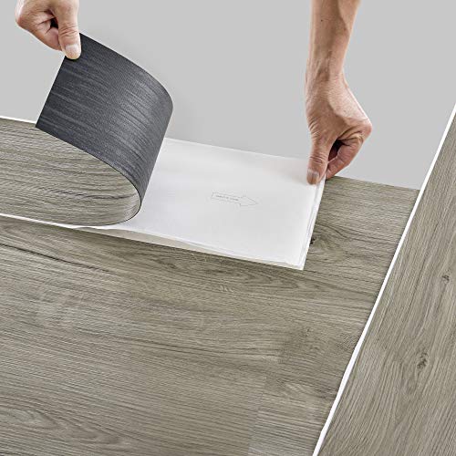 Bodenbelag Selbstklebend 5,85 m² 'Natural Oak' Vinyl Laminat 42 Rutschfeste Dekor-Dielen für Fußbodenheizung