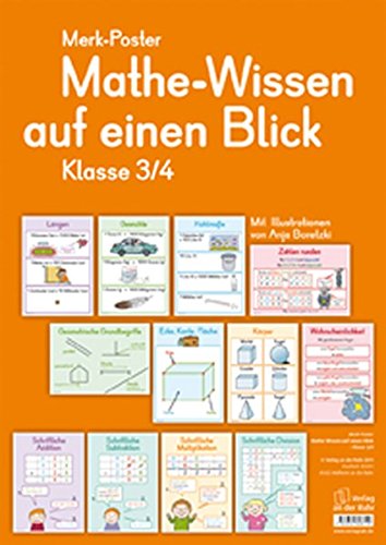 Merk-Poster - Klasse 3/4 - Mathe-Wissen auf einen Blick