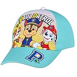PAW PATROL Baseball Cap, Kappe Schirmmütze für Kinder, Mädchen und Jungen mit Klettverschluss verstellbar (Blau, 54)