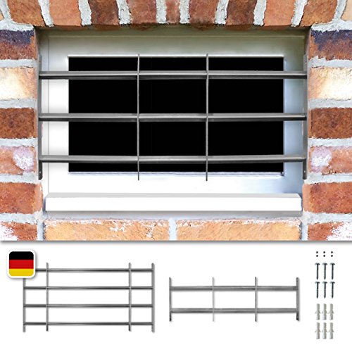 Fenstergitter Venlo ausziehbar Sicherheitsgitter verzinkt 30 x 70-100cm inkl. Sicherheitsschrauben