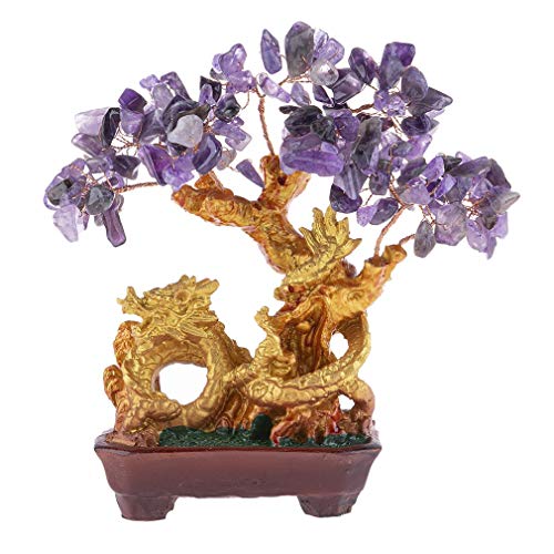 Dragonbaum aus Amethyst – Feng Shui der Harmonie, Reichtum und Schutz – asiatische Dekoration