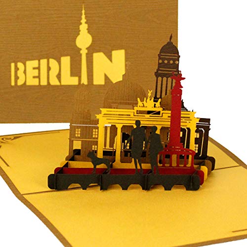 Pop Up Karte „Berlin Skyline & City Life“ - 3D Panorama Berlinkarte als Souvenirs, Geschenk, Reisegutschein, Dekoration & Geschenkverpackung zum Städtetrip nach Berlin