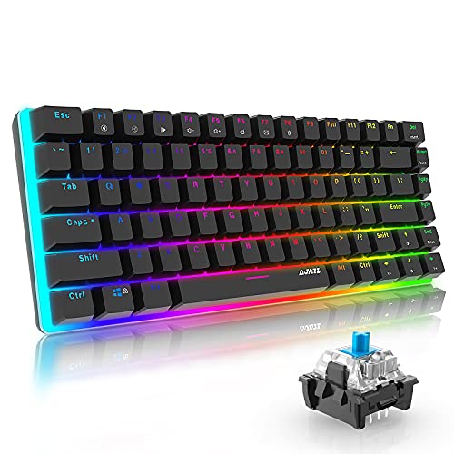 Mechanische Tastatur Gaming RGB Beleuchtung Blau Schalter 82 Taste Ajazz AK33 QWERTY Kabelgebundene Tastatur Hintergrundbeleuchtung Edition Mechanisch