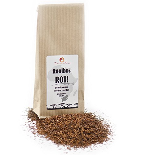 Rooibos-Tee Bio ROT von TeeVomKap®, 250 g (0,25 kg), Premium Qualität (lange lose Blätter), Roibusch-Tee, Rotbusch-Tee