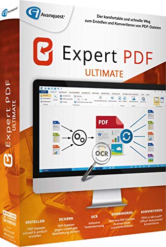 Avanquest Expert PDF 14 Ultimate Win mit OCR Modul CD/DVD mit Lebenslange Lizenz