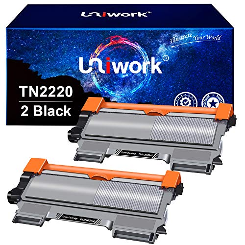 Uniwork Kompatibel Toner als Ersatz für Brother TN2220 TN2010 für MFC-7360N HL-2130 DCP-7055 DCP-7055W HL-2250DN MFC-7460DN FAX-2840 HL-2240 HL-2135W MFC-7860DW HL-2240D HL-2270DW (Schwarz, 2er-Pack)