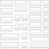SIUNDAM 24 Stücke Schubladen Ordnungssystem mit 5-Größen-Aufbewahrungsboxen , Antirutsch Transparent Make-up Organizer Schublade für Schminktisch Küche Badezimmer