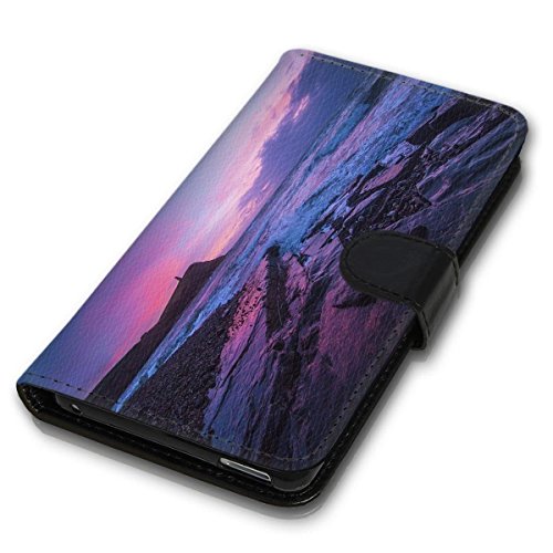 wicostar Book Style Handy Tasche - Design MVB-155 - kompatibel mit Sony Xperia M4 Aqua - Cover Case Schutz Hülle Etui Schutzhülle